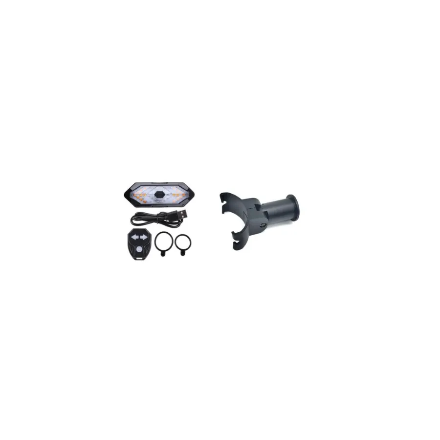 LED Bicycle Rear Light - Safety Warning - Wireless Remote Control - Turn Signal
