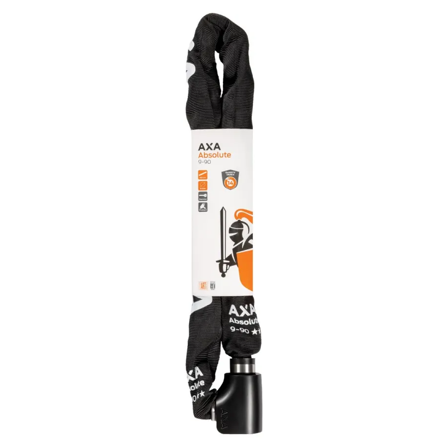 AXA kettingslot Absolute 9-90 90cm/9mm zwart ART-2