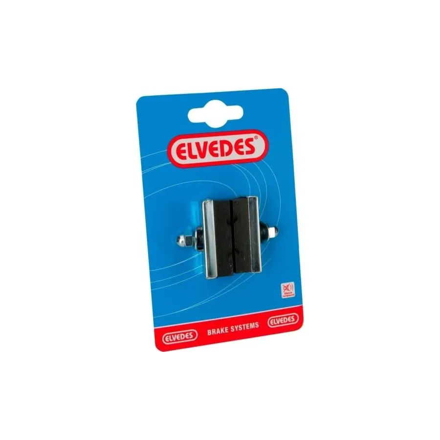 Elvedes Remblokken X-groove Knijprem 40 X 13 Mm Zw/zil 2 Stuks
