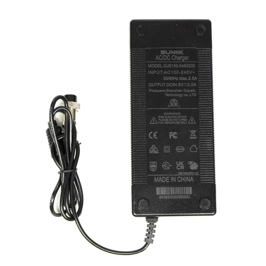 Oplader Gx16 54.6v1.5-2a voor (48v elektrische scooter) Zero 8-9/48v Vsett 8-9/48v M4 (Jsm16)