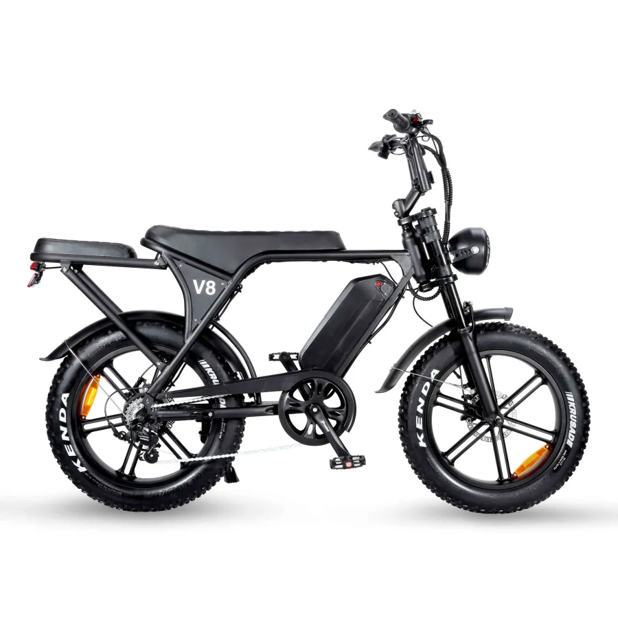 Ouxi V8.3 - Fatbike Elektrische Fiets Legale Versie zonder gashendel 15 Ah Accu 250W - Zwart