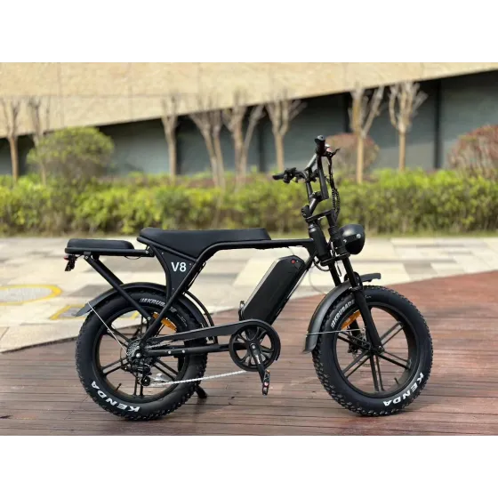 Ouxi V8.3 - Fatbike Elektrische Fiets Legale Versie zonder gashendel 15 Ah Accu 250W - Zwart