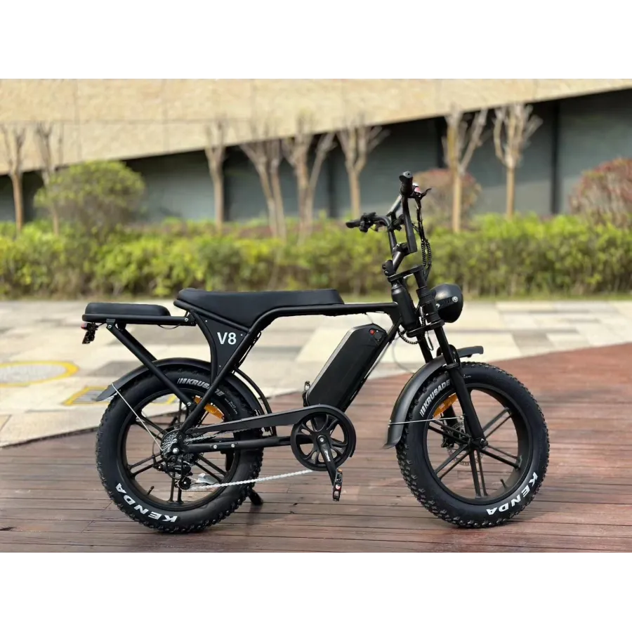 Ouxi V8.3 - Fatbike Elektrische Fiets Legale Versie zonder gashendel 15 Ah Accu 250W - Zwart