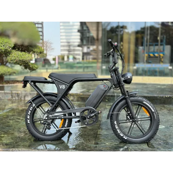 Ouxi V8.3 - Fatbike Elektrische Fiets Legale Versie zonder gashendel 15 Ah Accu 250W - Zwart