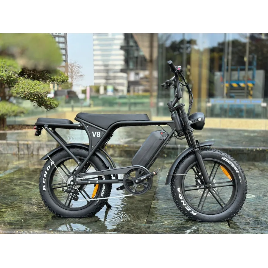 Ouxi V8.3 - Fatbike Elektrische Fiets Legale Versie zonder gashendel 15 Ah Accu 250W - Zwart