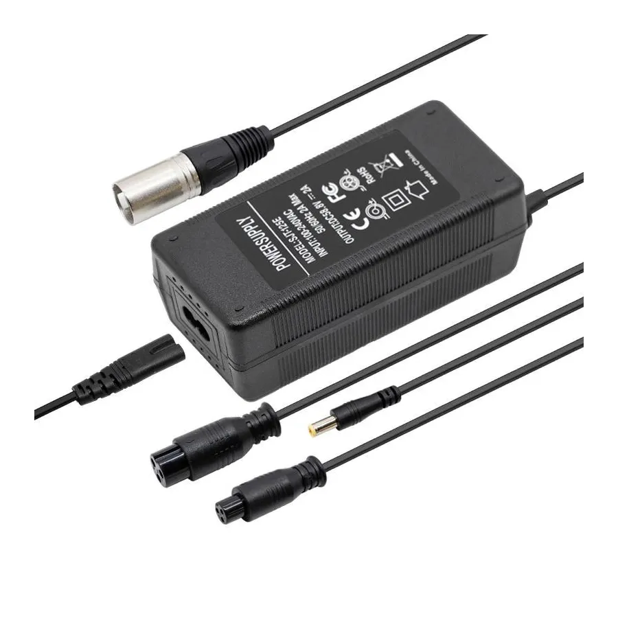 52 V charger (58.8 V) 2A with DC and GX connectors