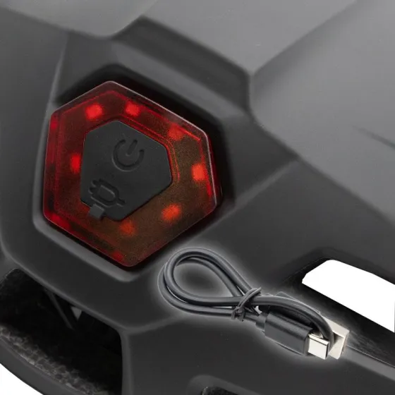 Helm met licht CP04 zwart maat L