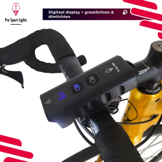 Pro Sport Lights Performance 1800 Lumen Fietsverlichting - Racefiets/MTB