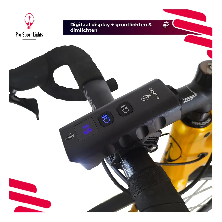 Pro Sport Lights Performance 1800 Lumen Fietsverlichting - Racefiets/MTB