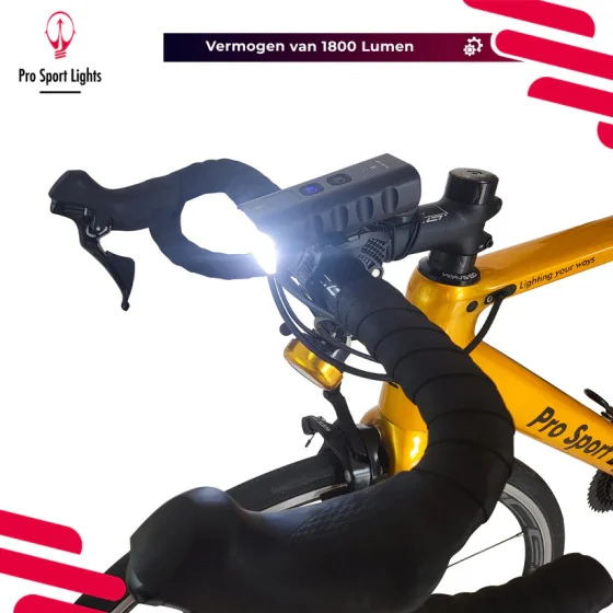 Pro Sport Lights Performance 1800 Lumen Fietsverlichting - Racefiets/MTB