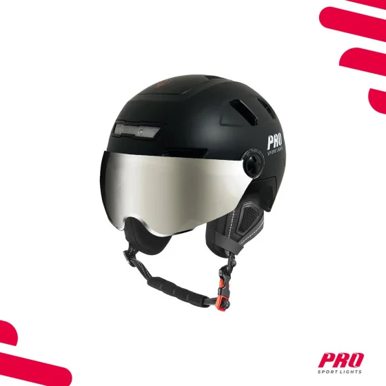 Fietshelm met Visier & Oorwarmers Speed Pedelec - Helm Medium Zwart