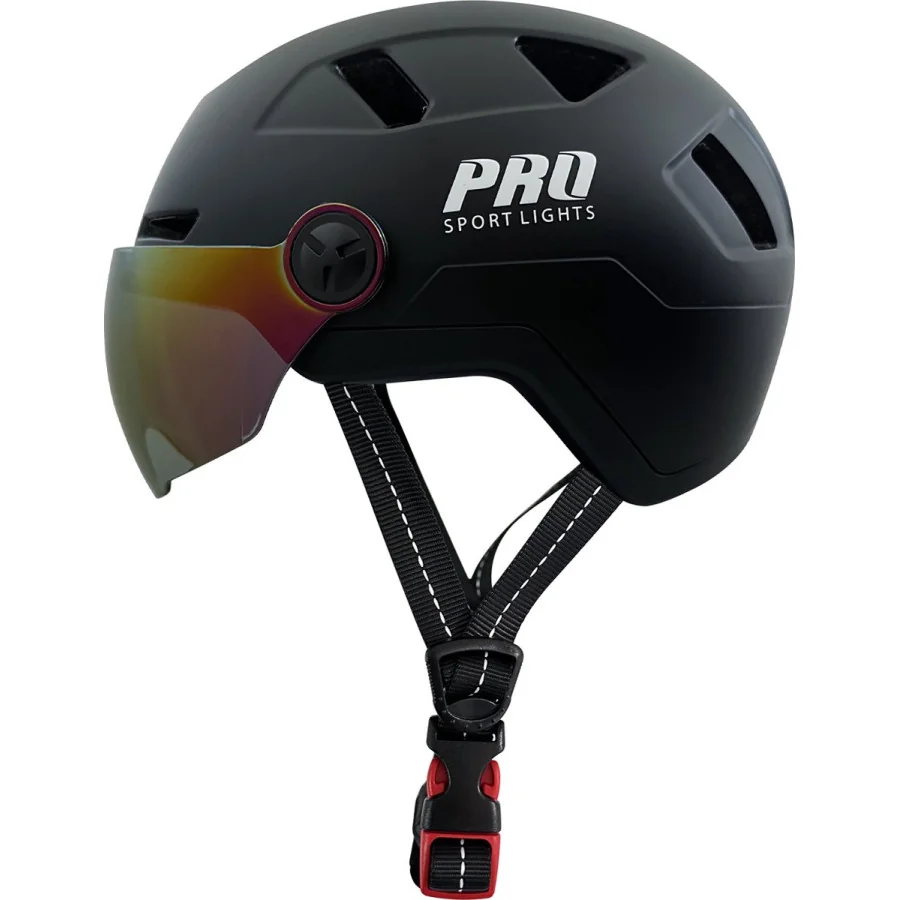 Fietshelm met Visier & Oorwarmers Speed Pedelec - Helm Medium Zwart
