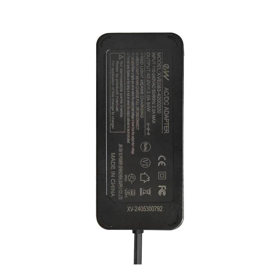 Premium Charger 36v (Output 42v) 2A for Xiaomi and ninebot DC 8mm Connector