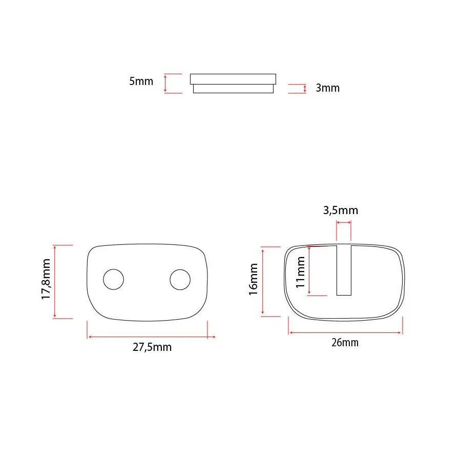 RS003-R resin brake pad - 2 sets