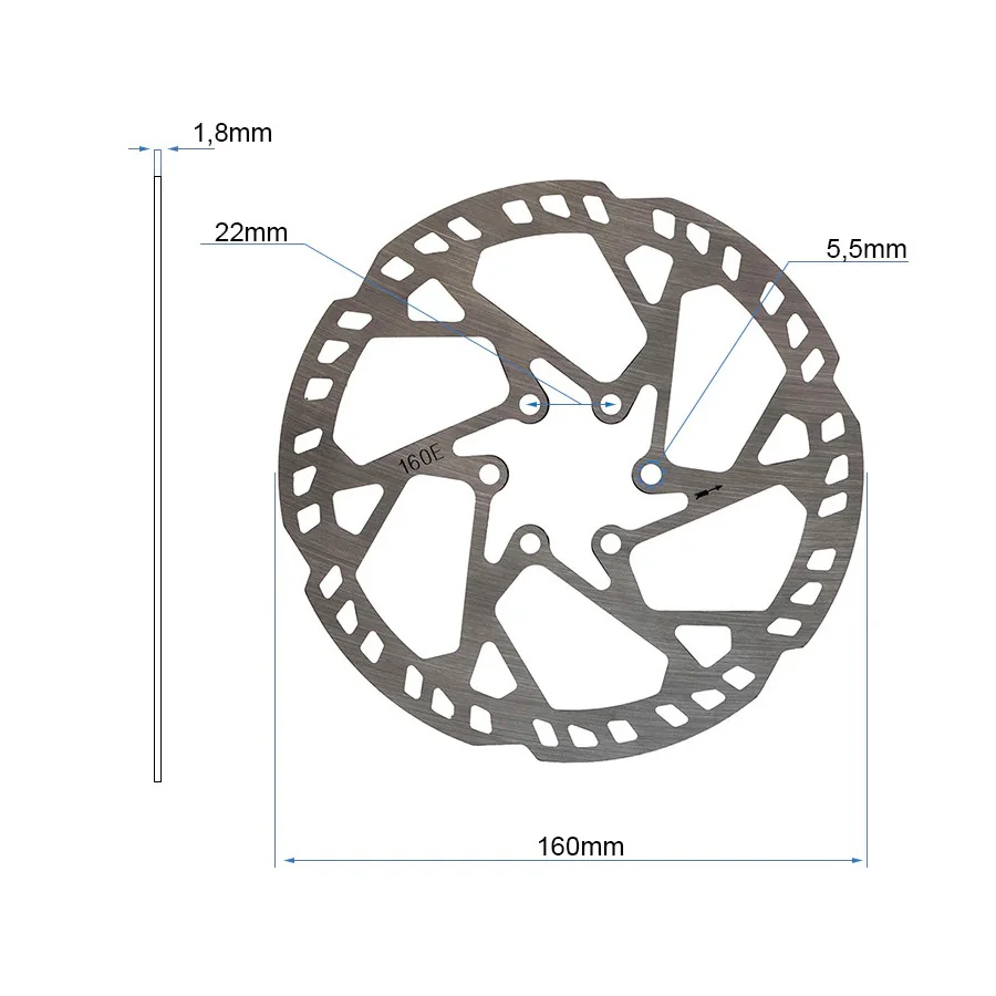 Disc brake disc EWD004 - 160mm (2.3mm thick)
